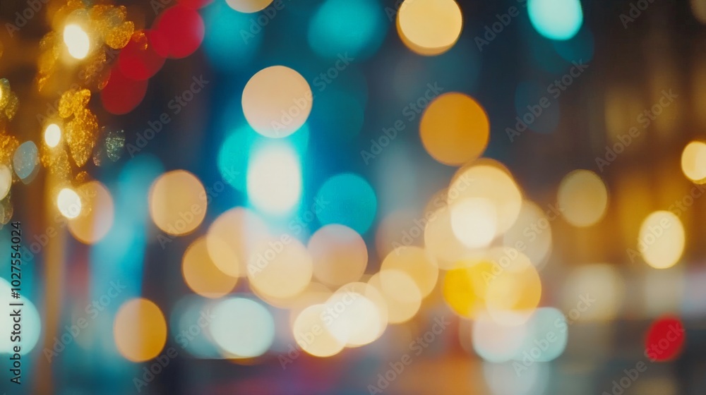 Obraz premium Enchanting Bokeh Lights: A Whimsical Celebration of Color and Illumination