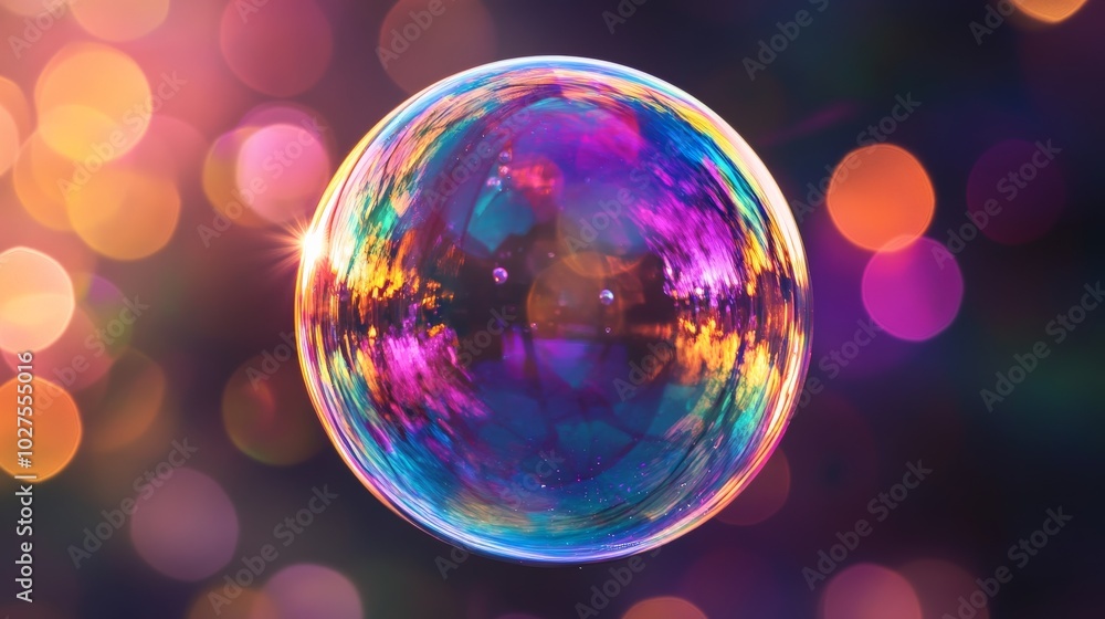 Captivating Bubble of Color and Light