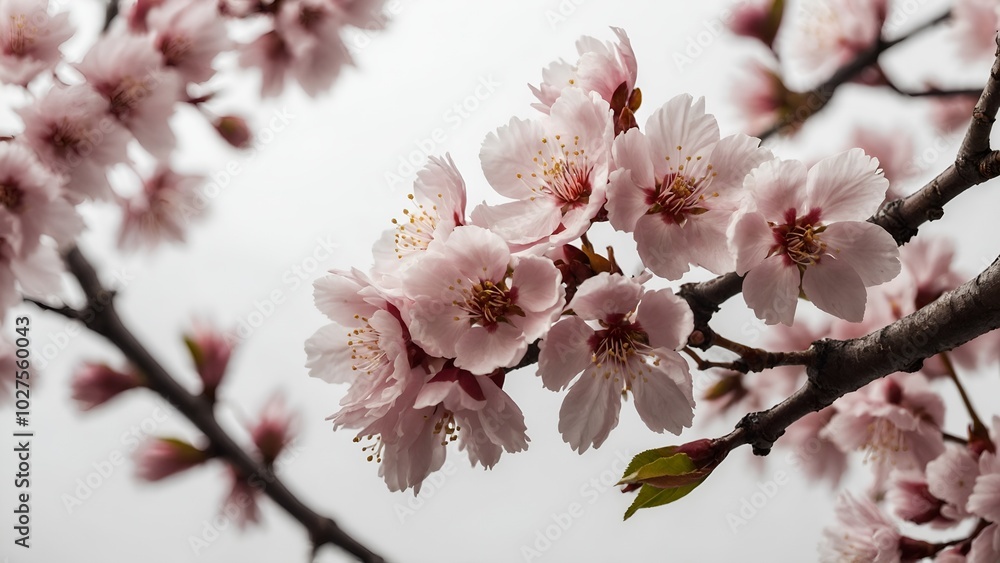 Beautiful sakura flowers isolated on white background, png transparent
Beautiful sakura flowers isolated on white background, png transparent