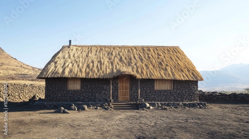 A traditional building featuring vernacular architecture and locally sourced materials, representing cultural identity.