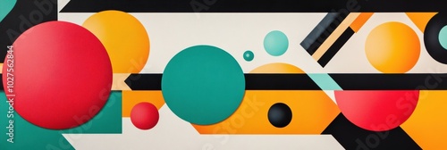 Abstract Geometric Shapes Background   Bright Colors  Modern Design