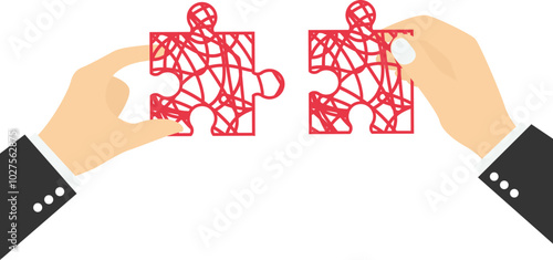 Problems in communication. Misunderstanding. Vector illustration

