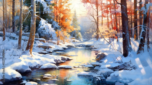 the esteem of the snow-covered forests and valleys
