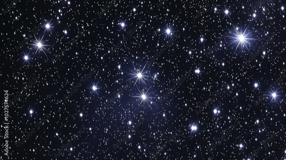 Fototapeta premium Captivating Starry Night Sky with Twinkling Stars and Bright Constellations