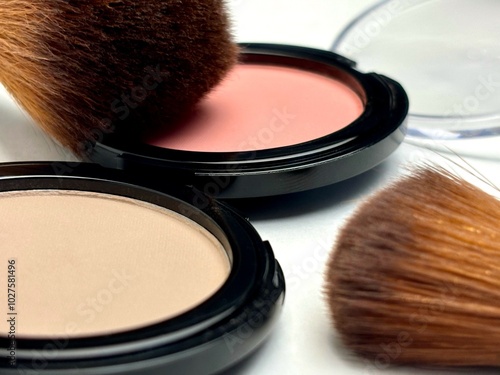 Products for facial makeup close-up. Products for facial makeup close-up. High quality photo photo