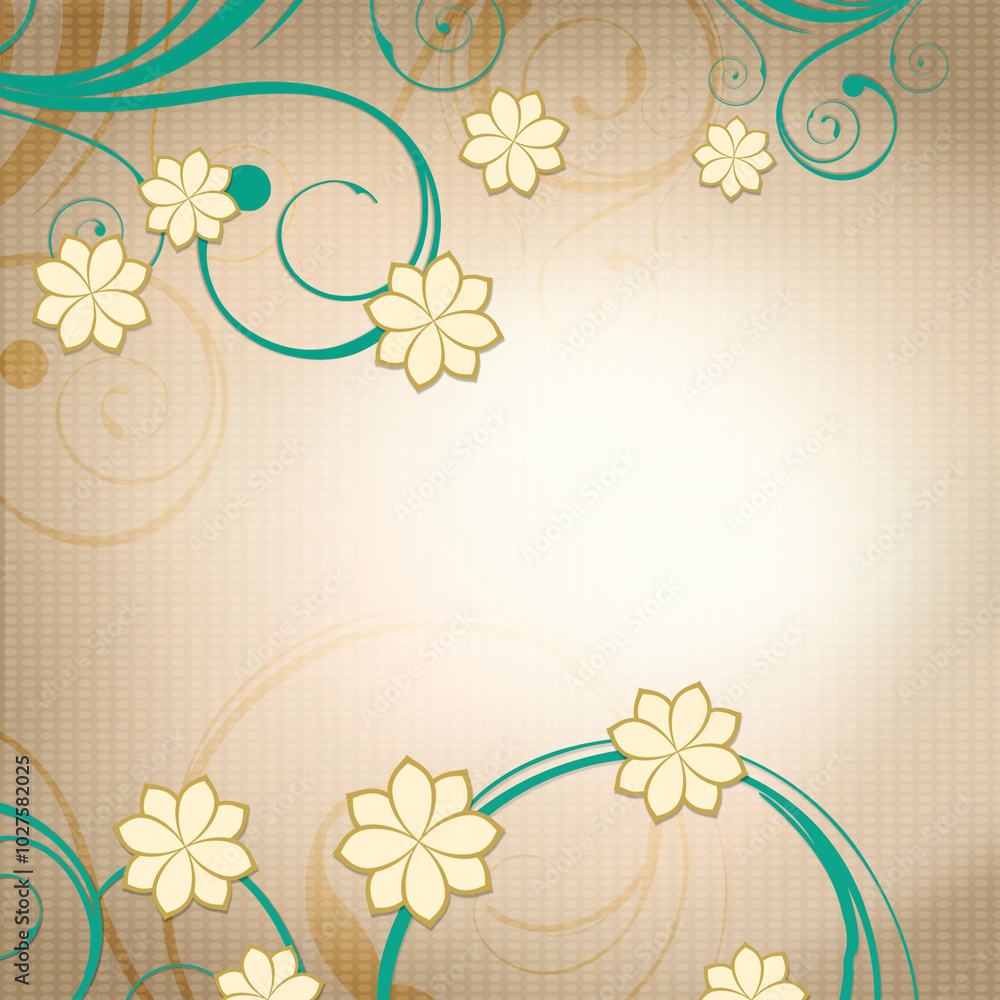 Naklejka premium Creative picture frame illustration, artistic text or images placeholder mock up template