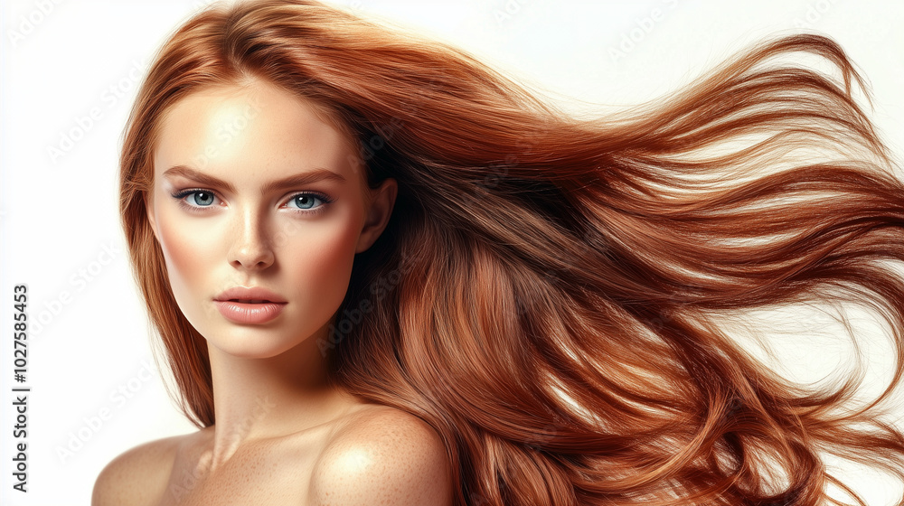portrait of a woman with long hair portrait of a woman with long hair