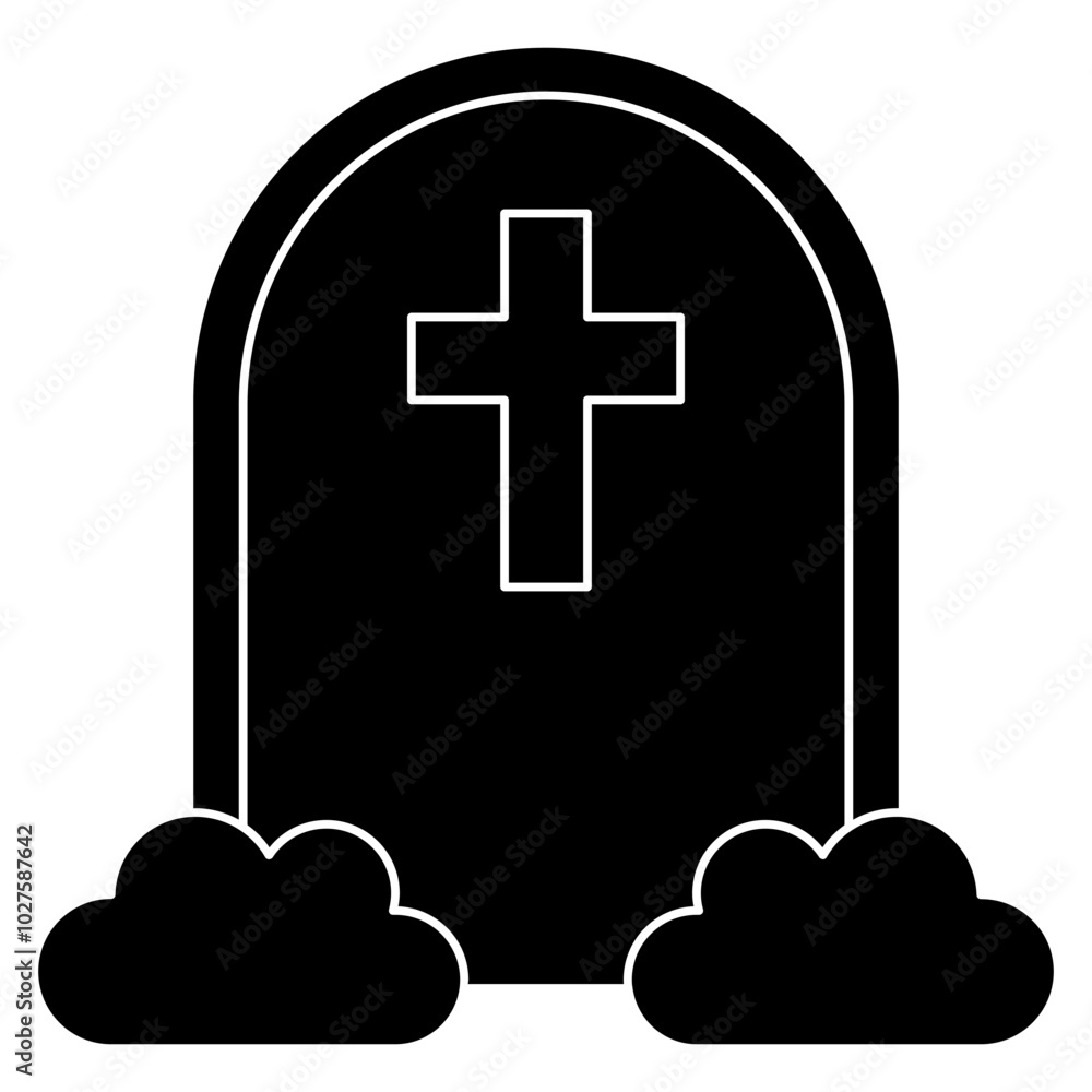 Obraz premium gravestone tombstone icon