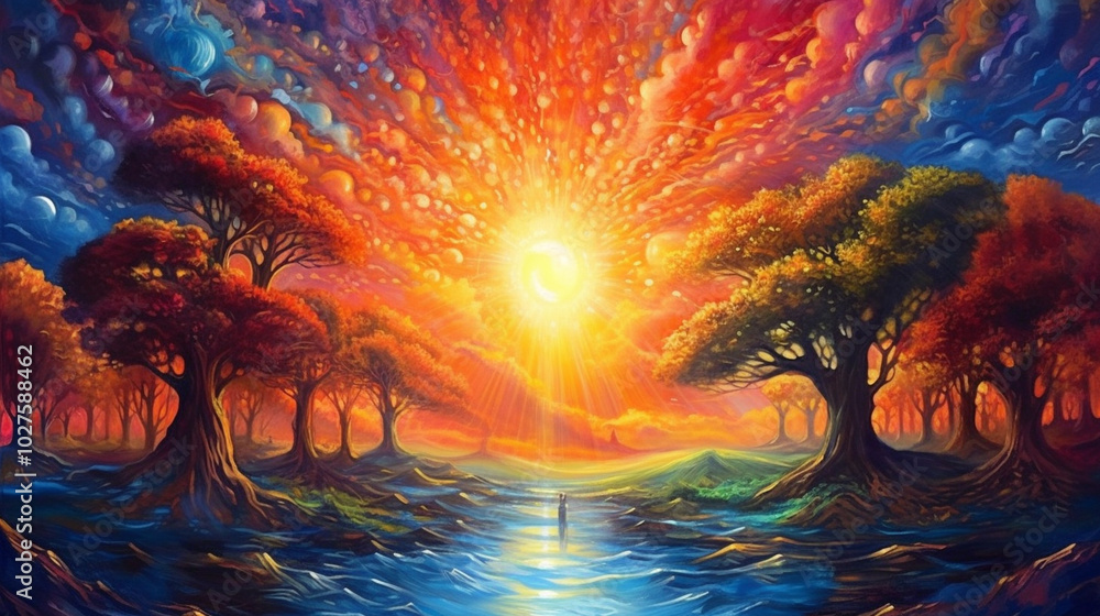 Fototapeta premium the glare of the sun