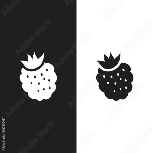 blackberry with leaves falling vector icon design