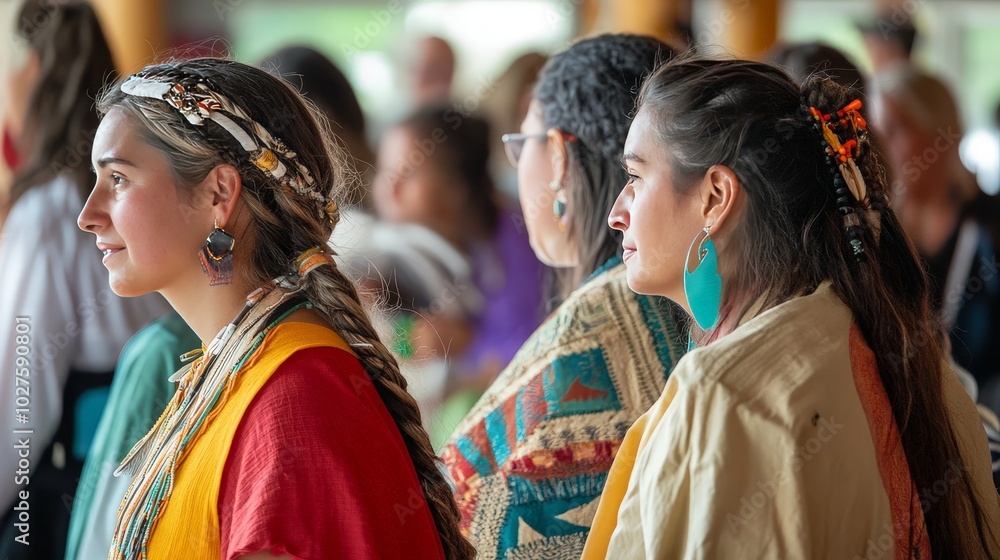 A community event where people are learning about the history and significance of traditional clothing A community event where people are learning about the history and significance of traditional clothing