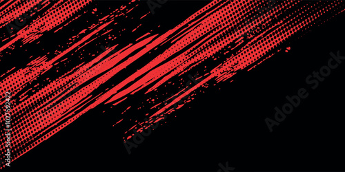 Grunge texture effect background. Distressed rough dark abstract textured. Black isolated on red. Graphic design element vintage style decoration concept