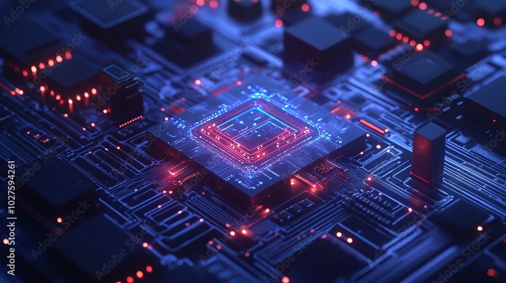 A picture showing how artificial intelligence works, with a modern and futuristic design A picture showing how artificial intelligence works, with a modern and futuristic design