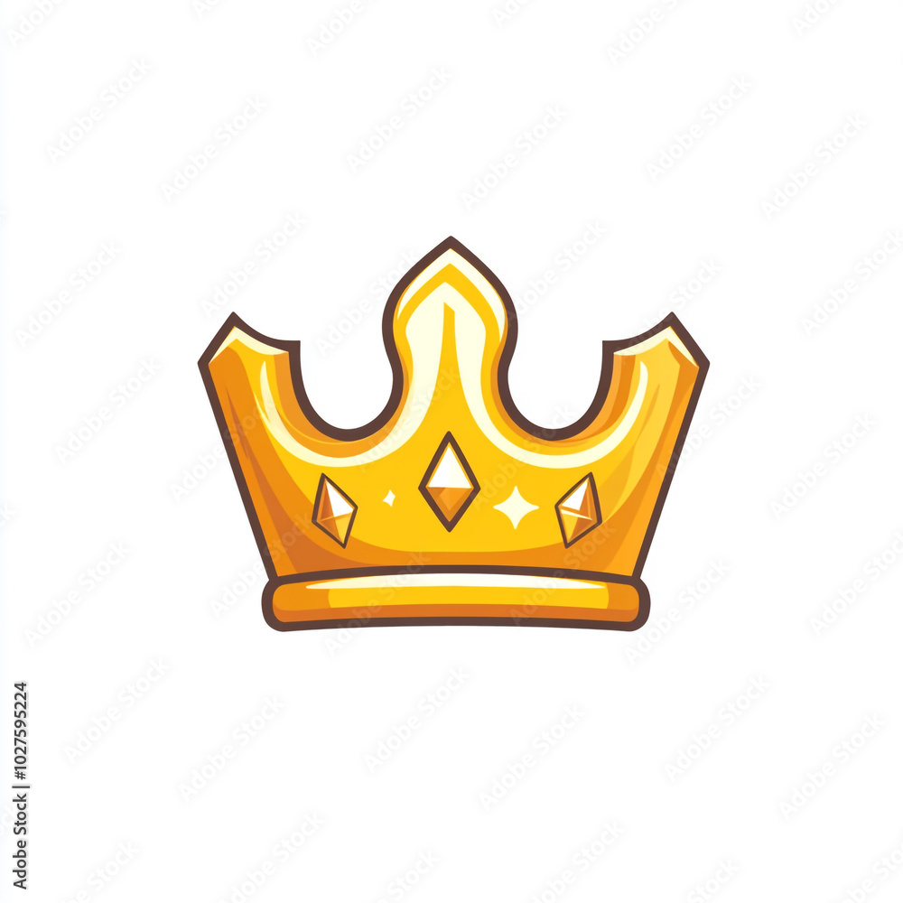 Simple game icon illustration of crown isolated on a white background. Simple game icon illustration of crown isolated on a white background.