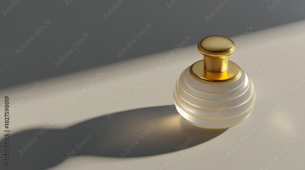 a luxury perfume bottle in frosted glass with gold cap a luxury perfume bottle in frosted glass with gold cap
