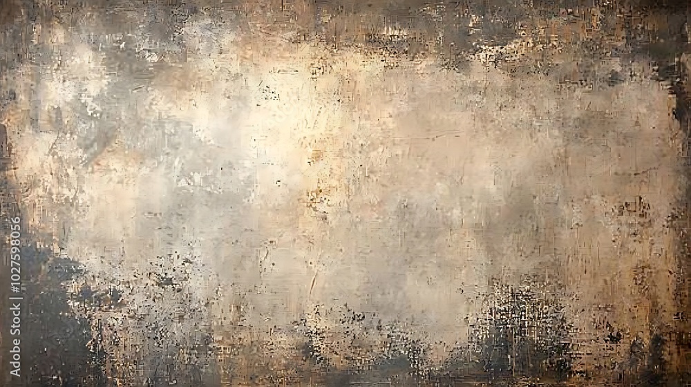 Obraz premium A textured background featuring a mix of beige and gray tones with rough patches, creating a vintage or weathered appearance.