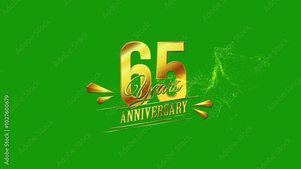 Animation Happy Anniversary Video, 65 Years Anniversary, 65th ...