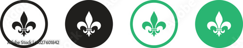 fleur de lis - ornament icon vector design template
