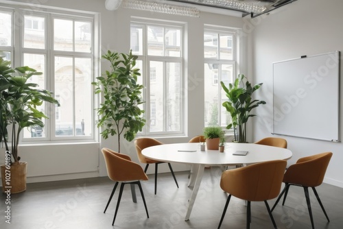 A casual meeting space in a business office