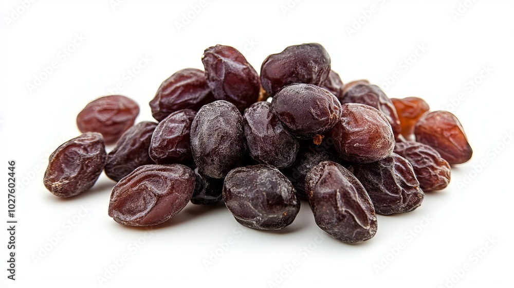 image of the dry grapes. on a white background. cut off image of the dry grapes. on a white background. cut off