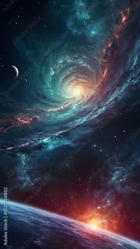 Obraz premium planet with space