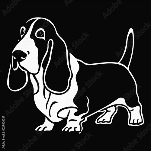 Trending Dog Silhouette Vector for Personalized Gifts and Merchandise.