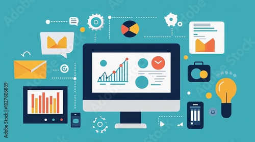 Marketing automation Marketing automation describes the use of software or online services (like HubSpot, MailChimp, and Act-on) to automate repetitive marketing tasks like emails, customer relationsh