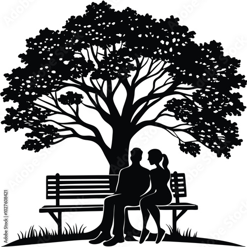 couple sitting on bench