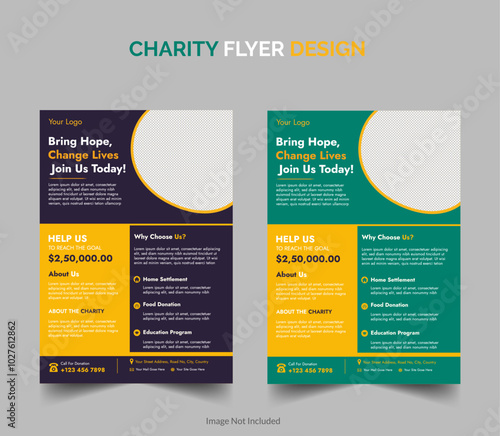 Charity Event Flyer Template: Promote Fundraising, Donations, and Community Support with Professional Design