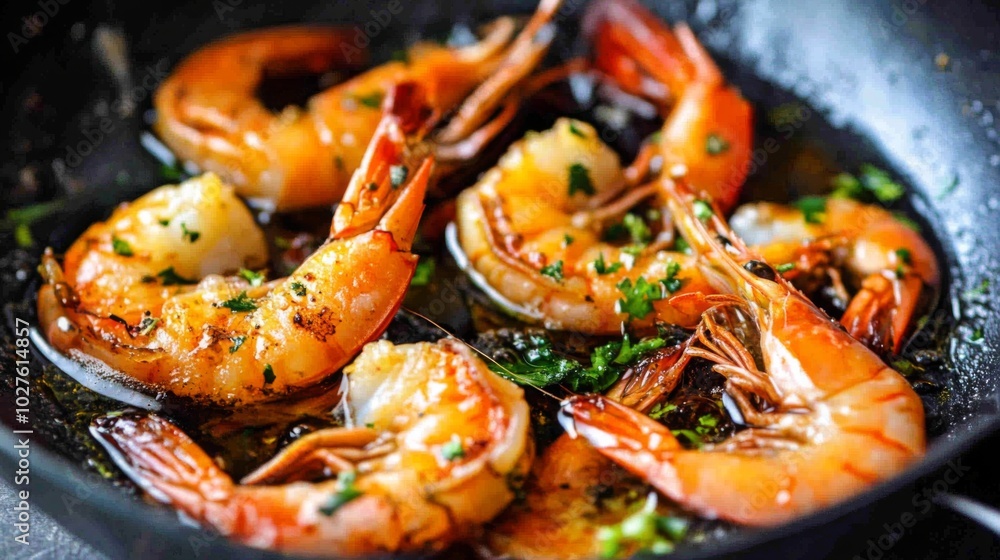 Juicy Prawns in Delicious Garlic Butter Sauce Juicy Prawns in Delicious Garlic Butter Sauce