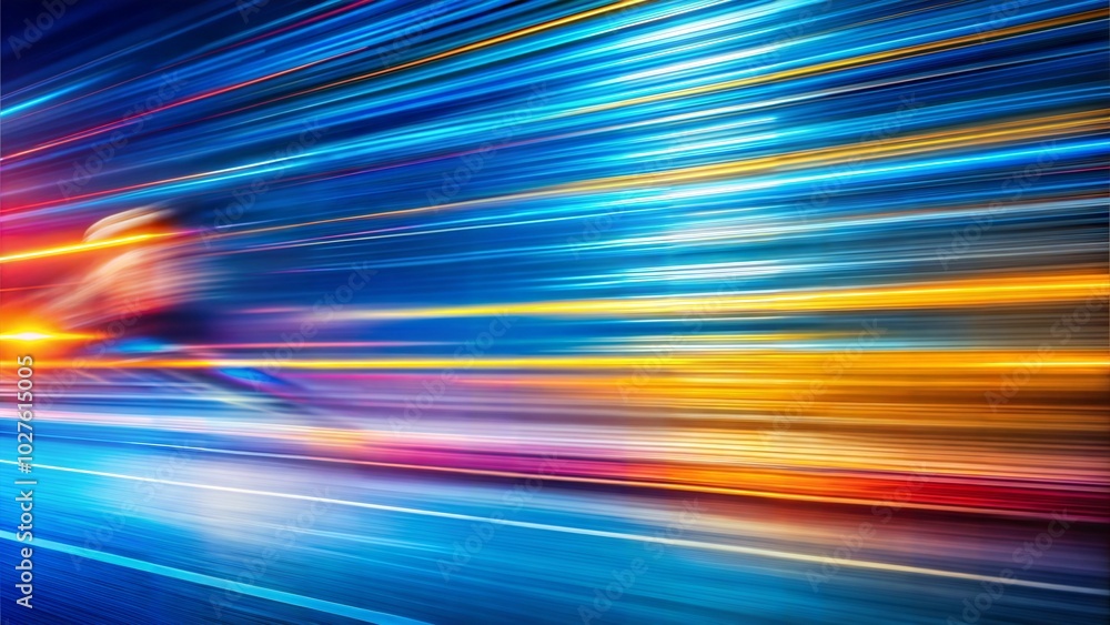 Dynamic light trails in vibrant colors, abstract motion effect on dark background. Dynamic light trails in vibrant colors, abstract motion effect on dark background.
