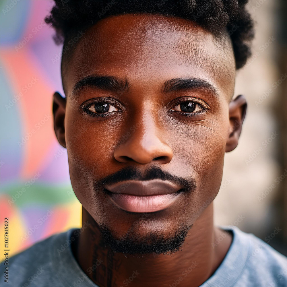 Obraz premium Men's Determined Faces Reflecting LGBTQ Solidarity