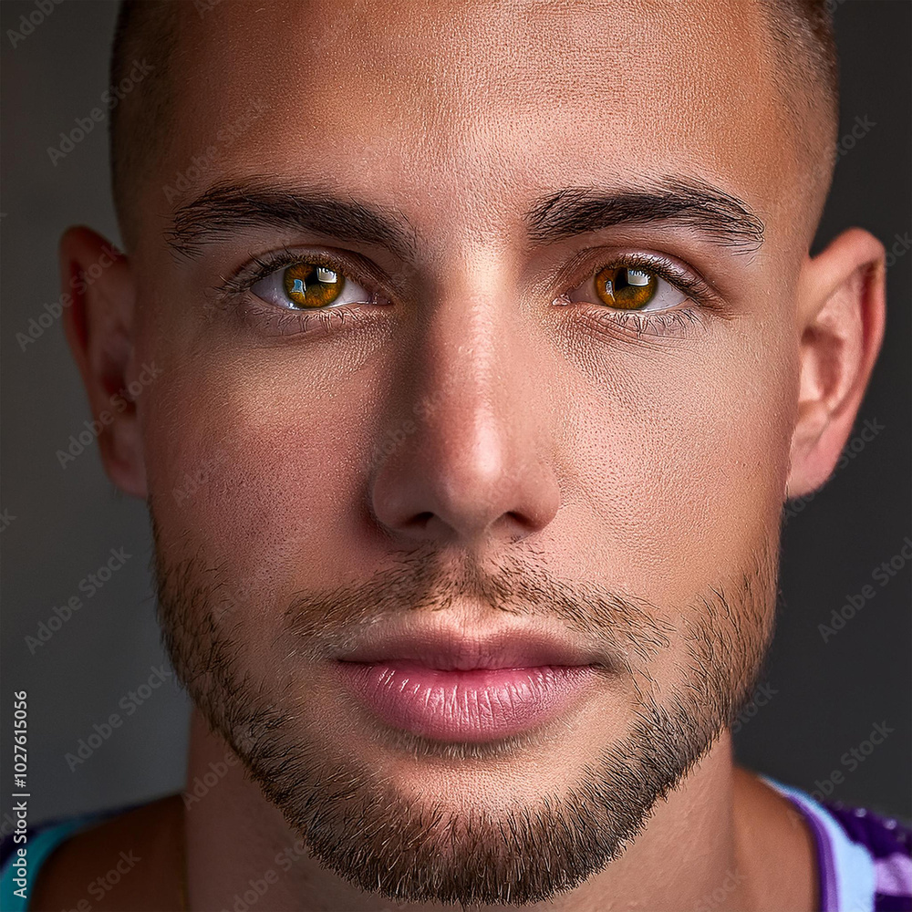 Fototapeta premium Men's Determined Faces Reflecting LGBTQ Solidarity