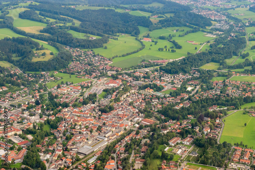 Miesbach in Germany seen from a small plane photo