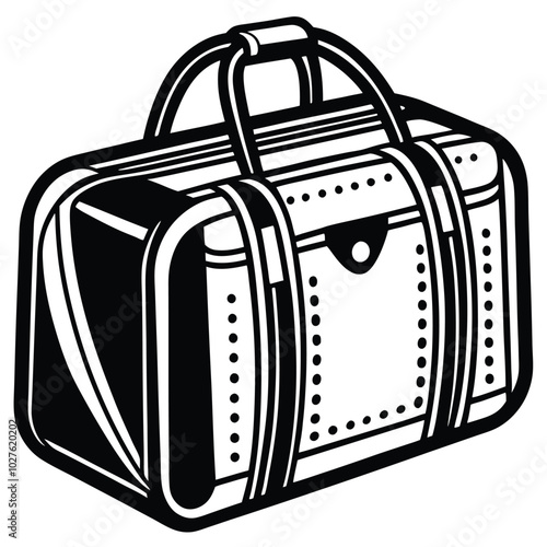 Travel Organizer Bag Vector Icon.