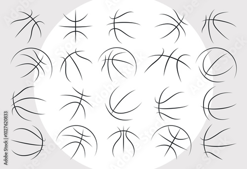 Basketball Laces SVG Bundle Basketball Stitches Sports Ball Silhouette Play Card Cut File Bundle