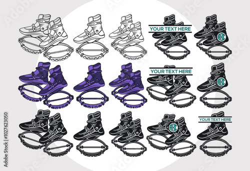 Kangoo Jumping Shoes Svg | Jumping Shoes Svg | Kangoo Dance Shoes Svg | Kangoo Shoes Svg | Dance Shoes Svg 
