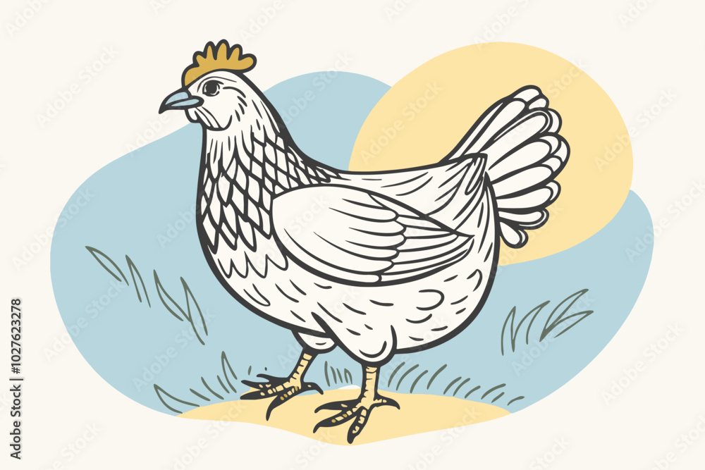 Obraz premium hen and rooster