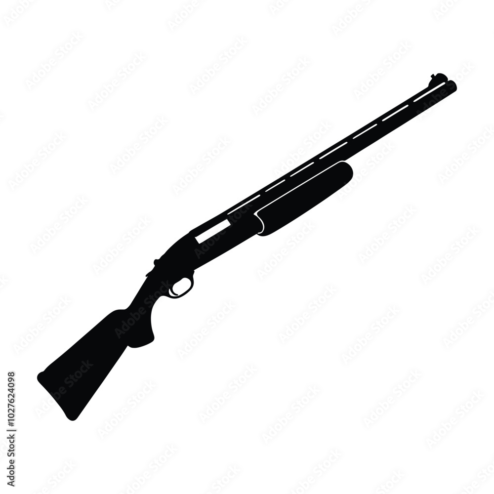 Shotgun Vector Illustration Featuring Realistic Design Elements and Classic Features for Firearms and Hunting Graphics Shotgun Vector Illustration Featuring Realistic Design Elements and Classic Features for Firearms and Hunting Graphics