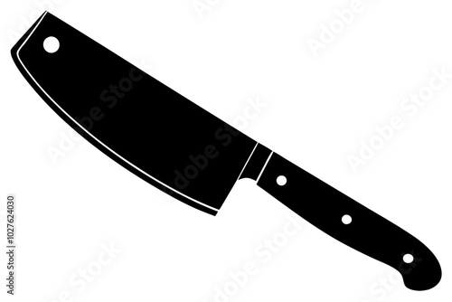 
Butcher knife icon, Butcher knife silhouette vector. Cut of beef meat
