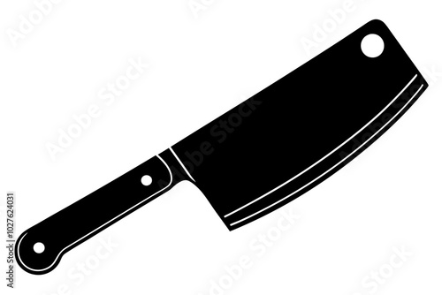 
Butcher knife icon, Butcher knife silhouette vector. Cut of beef meat
