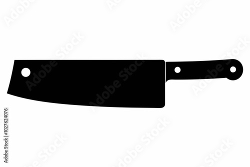 
Butcher knife icon, Butcher knife silhouette vector. Cut of beef meat
