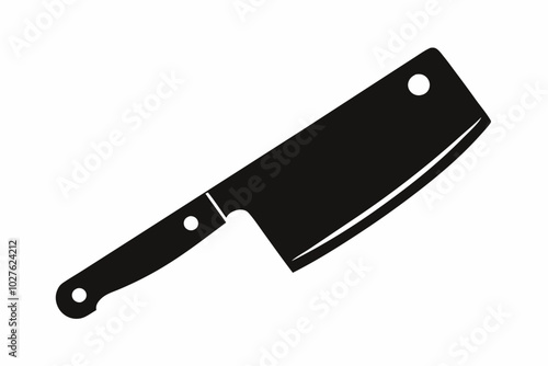 
Butcher knife icon, Butcher knife silhouette vector. Cut of beef meat
