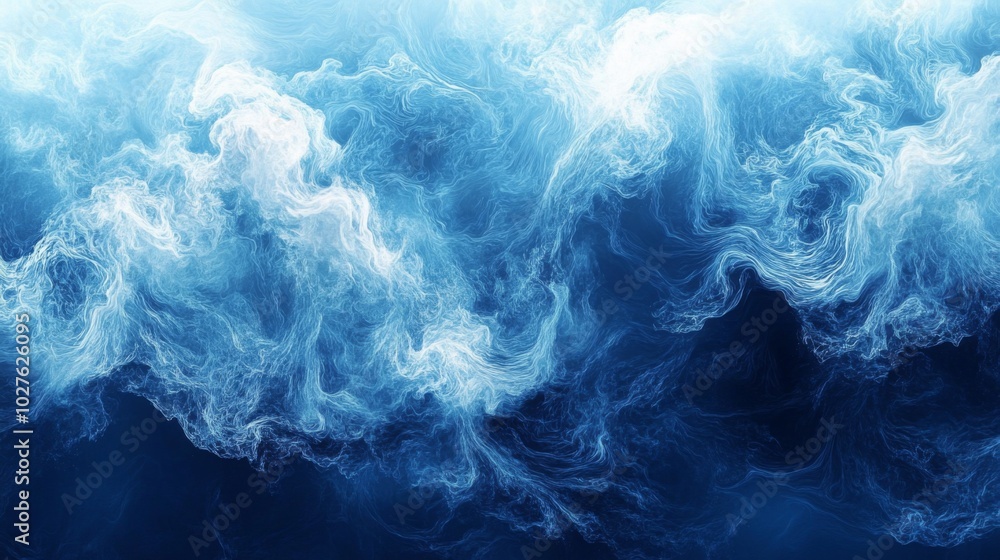 Abstract Swirling Blue and White Smoke-Like Pattern Abstract Swirling Blue and White Smoke-Like Pattern