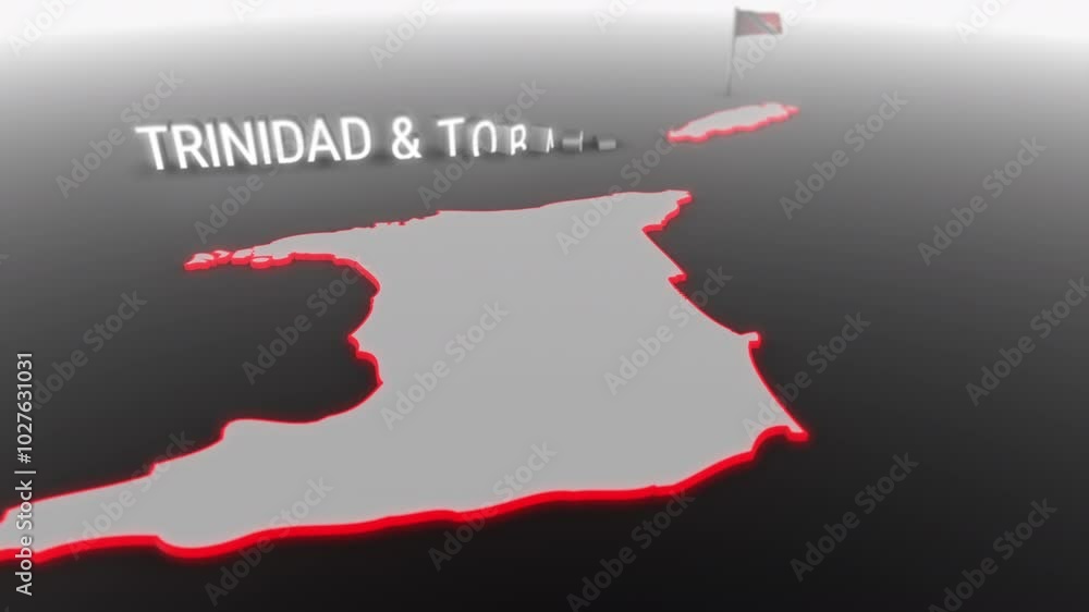 3d animated map of Trinidad and Tobago gets hit and fractured by the text “War” 3d animated map of Trinidad and Tobago gets hit and fractured by the text “War”