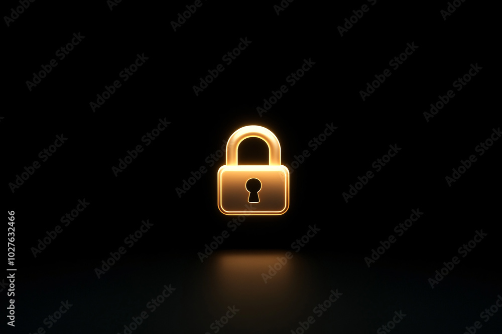 Glowing Padlock: A Symbol of Digital Security Glowing Padlock: A Symbol of Digital Security