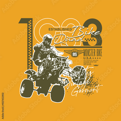 vector of motocross, quad bike, vector, king of the race
