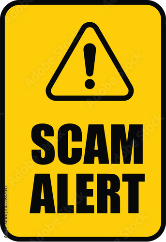 Scam alert stamp with grunge effect for media and documents. Scam alert red Rubber Stamp over a white background. Vector illustration isolated on a white background.