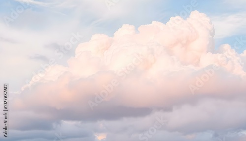 The beautiful color of sky with moon and cloud