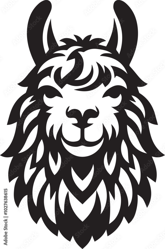 llama head silhouette vector llama head silhouette vector